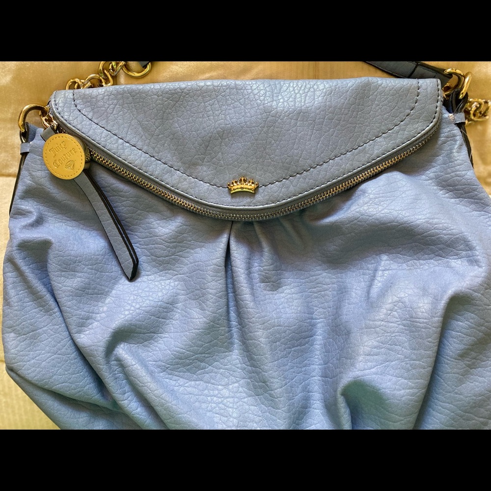 Juicy Couture Sky Blue Bucket Crossbody Sling Bag